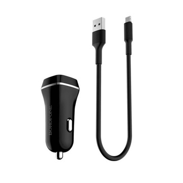 Borofone - ładowarka samochodowa 2x USB kabel