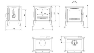 KOZA K7 ASDP отдельностоящая печь КОМПЛЕКТ