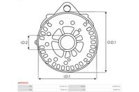 фото thumb №4, Кронштейн, фланець привідний генератора as-pl abr0053s