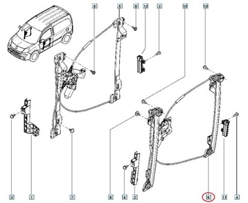 фото thumb №8, Подъемник стекла renault kangoo ii 2008 - перед левый оригинальный номер