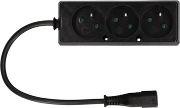 Adapter Przejściówka UPS wtyk IEC C14 3 gniazda