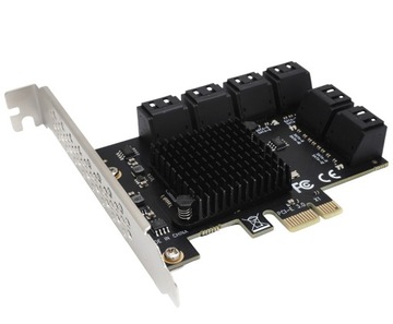 Карта адаптера PCI PCIe 1X–12x SATA 3.0 Serial ATA