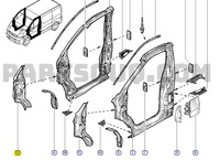 фото thumb №9, Підсилювач стійка правий перед renault trafic ii оригінальний номер 7751472585