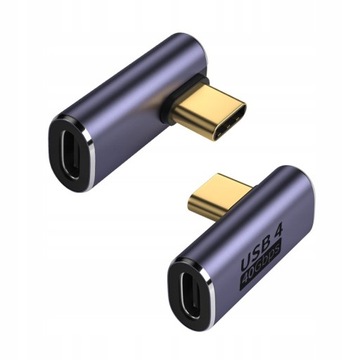 2 шт. АДАПТЕР УГЛОВОЙ РАЗЪЕМ 90 ГРАДУСОВ USB-C