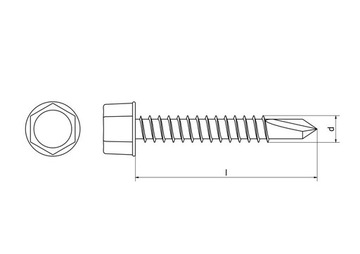 WKRĘTY BLACHOWKRĘTY samowiercące metalu 6.3x38 mm