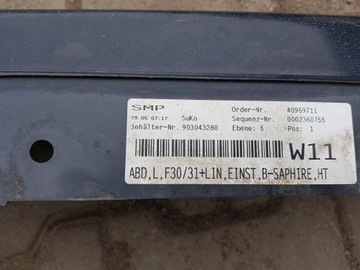 фото thumb №7, Bmw 3 f30 11-14r планка пороговая левая 475 чёрный sapphire