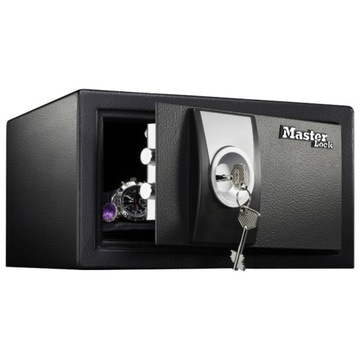 Mały sejf metalowy domowy z zamkiem kluczowym Masterlock X031ML ze stali