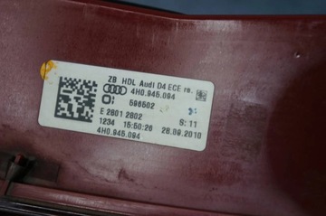 фото thumb №6, Лампа правий зад задня кришки w кришка багажника audi a8 d4 s8 4h 4h0945094