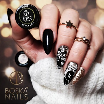 BOSKA NAILS 2x гибридный лак БЕЛЫЙ ЧЕРНЫЙ + БЕСПЛАТНО