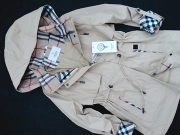 Итальянская ветровка PARKA бежевая весенняя клетка S