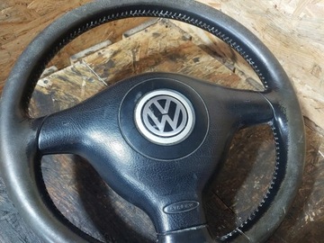 фото thumb №16, Руль трёхспицевый кожа vw passat b5 golf iv 1j0419091ae
