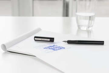 Перьевая ручка FABER-CASTELL School + ЧЕРНЫЕ картриджи