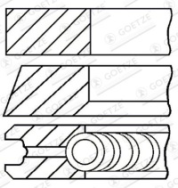 фото thumb №6, Кольца поршень goetze 08-336500-00 80/2-2-3 std renault clio i ii kangoo