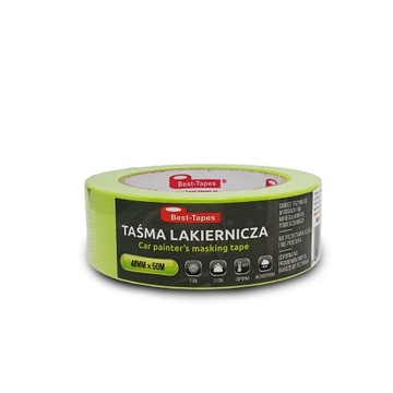 TAŚMA LAKIERNICZA MASKUJĄCA 48mm x 50m WODOODPORNA ZIELONA UV BARDZO MOCNA