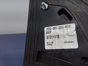 фото thumb №5, Honda civic viii hb зеркало левая 9 pin eu b92p