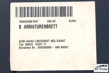 фото thumb №8, Audi a4 консоль панель роздавальна капот pulpit 1999-2000 8d 8d1880217 8d1