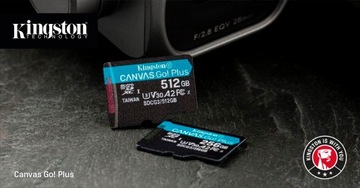 Карта памяти Micro SD SDXC 128 ГБ KINGSTON Canvas Go! Плюс 170R A2 U3 V30