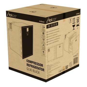 Yolco QL90 BLACK встраиваемый компрессорный холодильник