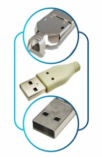 USB-A-разъем, комплект для ремонта USB, не требующий инструментов