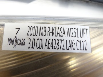 фото thumb №7, Фара лампа левый перед mercedes r w251 рестайлинг ксенон a2518203761