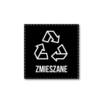 Naklejka recykling segregacja NAKRĘTKI 15cm