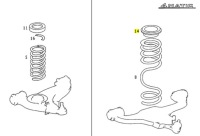 Підкладка пружини śrubowej - mercedes-benz 300e оригінальний номер 1243211284 Доставка, фото thumb