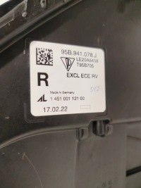 Porsche macan рестайлінг  full led excl ece rv фара правий ліва Недорого, фото thumb