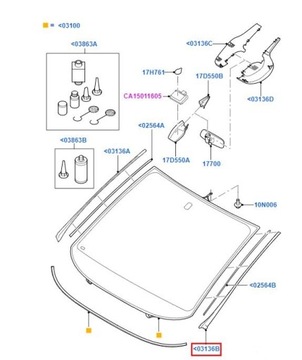 фото thumb №5, Планка боковая передний стёкла ford galaxy mkiii левая