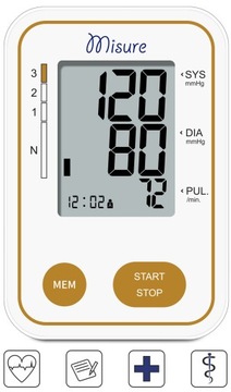 Ciśnieniomierz naramienny Misure C03A USB arytmia etui, baterie GRATIS