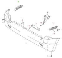Suzuki grand vitara 3d 05- напрямна бампера задня лівий Доставка, фото thumb