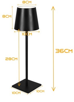 Светодиодная сенсорная настольная лампа, перезаряжаемая, USB C, с регулировкой яркости