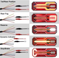фото thumb №16, Лампа задняя led комбинированная плавающий поворотник комплект прицеп полуприцеп tir
