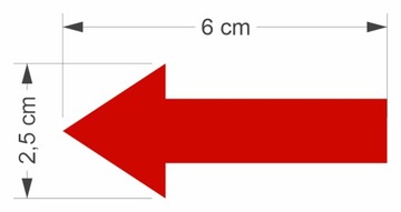 Лист наклеек со стрелками 6х2,5 см / 111 штук, цвет на выбор