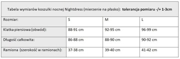 Jedwabna Koszula Nocna KORONKA Halka Piżama NPP m