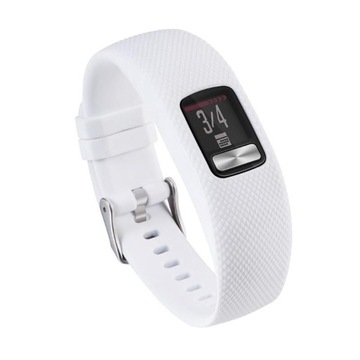 Pasek Silikonowy do Garmin VIVOFIT 4 / BIAŁY / Rozmiar L