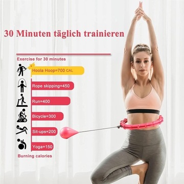 Хула-хуп для похудения GYMFH розовый 120 см