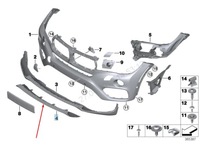 фото thumb №10, Bmw x6 f16 захист бампера передній 51117319805 7319805 2016 oem