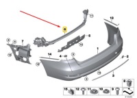 Bmw 3 gran turismo f34 направляющая средняя заднего бампера 51127293777 Киев, фото thumb