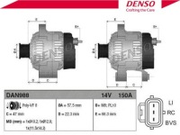 Denso генератор 14v, 150a land rover range rove Оригинал, фото thumb