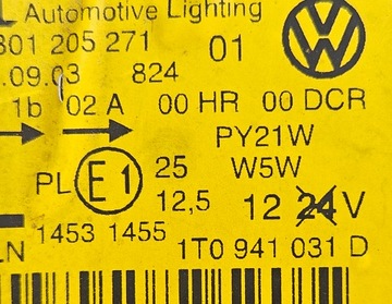 фото thumb №12, Vw touran 03-10 лампа ксенон левая + правая 2 szt. 1t0941032d 1t0941031d