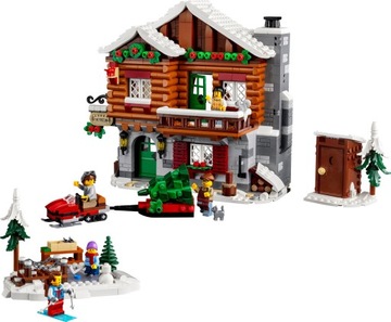 LEGO ICONS 10325 3-этажная горная хижина, каток, самокат, аксессуары из 5 фигурок