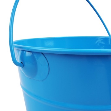 WIADRO WIADERECZKO DLA DZIECI 1,2L NIEBIESKIE METALOWE