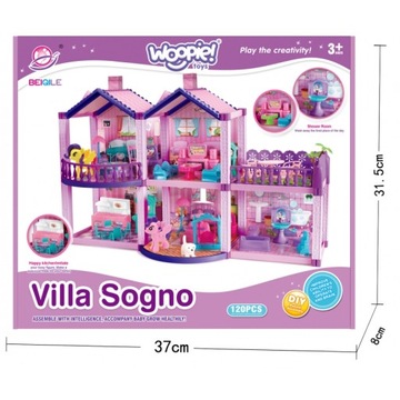 PONY FANTASY VILLA Кукольный домик Пони 120 шт. РОЗОВЫЙ День защиты детей