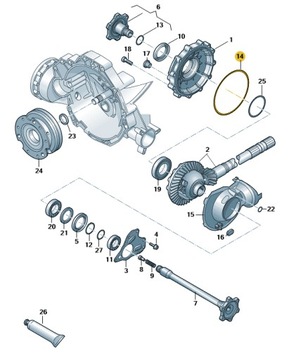 Уплотнительное кольцо дифференциала 185X3,5 VW. Новый, оригинальный продукт