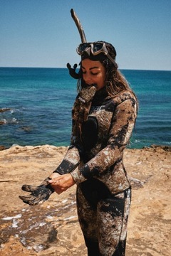 Rękawice neoprenowe do nurkowania łowiectwa SEAC CAMO zielone L