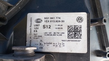 фото thumb №12, Лампа правый перед eu полный led 5g1941774 volkswagen golf vii 7 gti рестайлинг