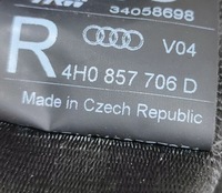 фото thumb №8, Audi a8 s8 d4 4h 2011 правая сторона pas безопасности сиденье передний