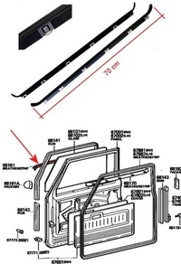 фото thumb №1, Прокладка стекло toyota fj40 bj40 наружная 70cm