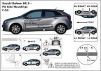 фото thumb №4, Накладки боковой suzuki baleno, 2015- ,