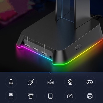 ONIKUMA ПОДСТАВКА ДЛЯ НАУШНИКОВ RGB ПОДСТАВКА